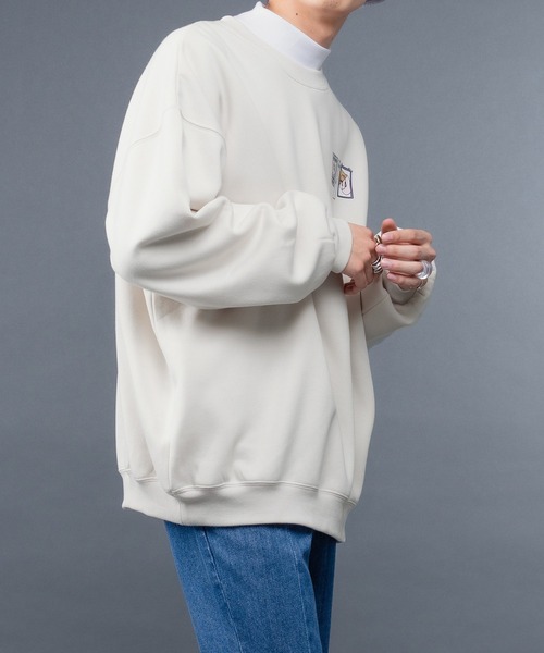 kutir(クティール)の「裏起毛コリアン風アソートスウェット(スウェット・メンズ・サックスブルー/ブラック/オフホワイト/ダークブルー/モカ/ホワイト・LARGE/MEDIUM)」の11枚目の写真