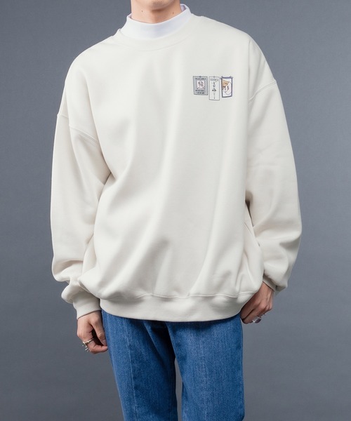 kutir(クティール)の「裏起毛コリアン風アソートスウェット(スウェット・メンズ・サックスブルー/ブラック/オフホワイト/ダークブルー/モカ/ホワイト・LARGE/MEDIUM)」の10枚目の写真