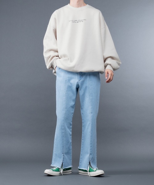 kutir(クティール)の「裏起毛コリアン風アソートスウェット(スウェット・メンズ・サックスブルー/ブラック/オフホワイト/ダークブルー/モカ/ホワイト・LARGE/MEDIUM)」の15枚目の写真