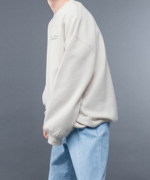 kutir(クティール)の「裏起毛コリアン風アソートスウェット(スウェット・メンズ・サックスブルー/ブラック/オフホワイト/ダークブルー/モカ/ホワイト・LARGE/MEDIUM)」の19枚目の写真