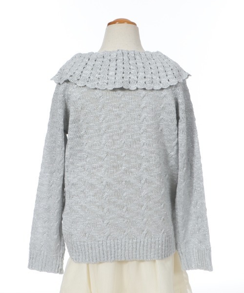 axes femme(アクシーズファム)の「リボン付きラメニットPO(ニット/セーター・キッズ・グリーン/ホワイト・MEDIUM/X-LARGE/LARGE/SMALL/XX-LARGE)」の15枚目の写真
