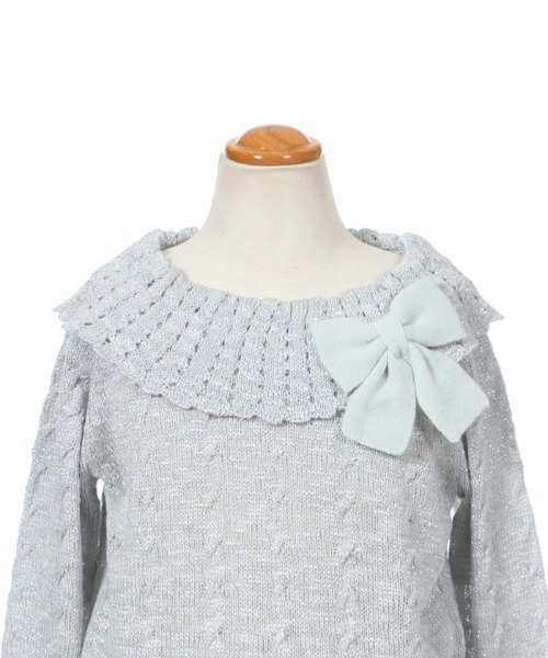axes femme(アクシーズファム)の「リボン付きラメニットPO(ニット/セーター・キッズ・グリーン/ホワイト・MEDIUM/X-LARGE/LARGE/SMALL/XX-LARGE)」の16枚目の写真