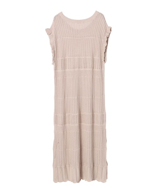 SLURR(スラ―)の「透かし編みサイドスリットロング丈ベスト(ベスト・レディース・ブラック/ベージュ/その他8・FREE)」の8枚目の写真