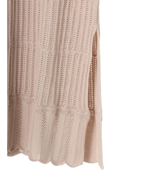 SLURR(スラ―)の「透かし編みサイドスリットロング丈ベスト(ベスト・レディース・ブラック/ベージュ/その他8・FREE)」の12枚目の写真