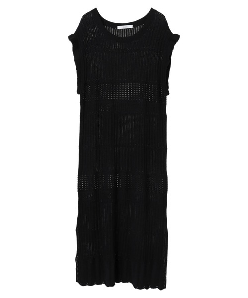 SLURR(スラ―)の「透かし編みサイドスリットロング丈ベスト(ベスト・レディース・ブラック/ベージュ/その他8・FREE)」の14枚目の写真