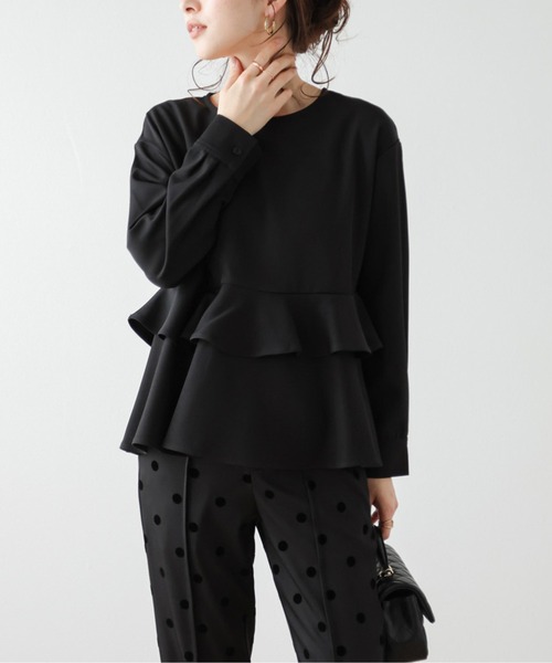 La-gemme（ラジェム）の「ティアードフリルプルオーバーブラウス（シャツ/ブラウス・レディース・アイボリー/ベージュ/ピンク/ミント/ブラック・M/L）」の21枚目の写真