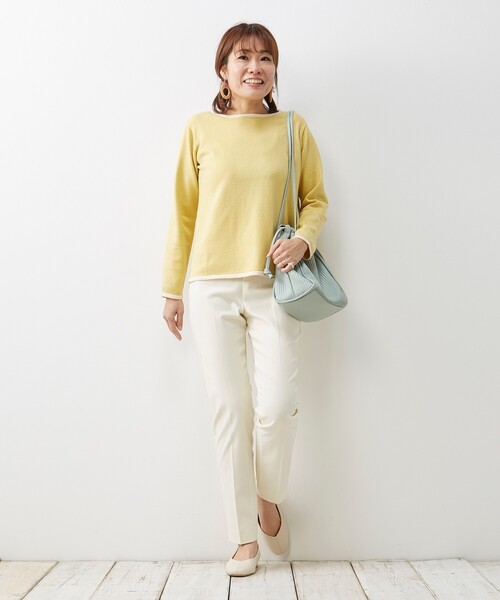 pink adobe（ピンクアドベ）の「◆【S-3L】しなやかFitテーパードパンツ（その他パンツ・レディース・ブラック/アイボリー/ライトパープル/キャメル/ベビーピンク/ブラック系1/黄緑系・44/40/38/42/36）」の9枚目の写真