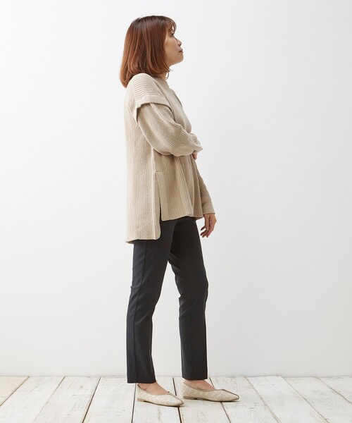 pink adobe（ピンクアドベ）の「◆【S-3L】しなやかFitテーパードパンツ（その他パンツ・レディース・ブラック/アイボリー/ライトパープル/キャメル/ベビーピンク/ブラック系1/黄緑系・44/40/38/42/36）」の12枚目の写真