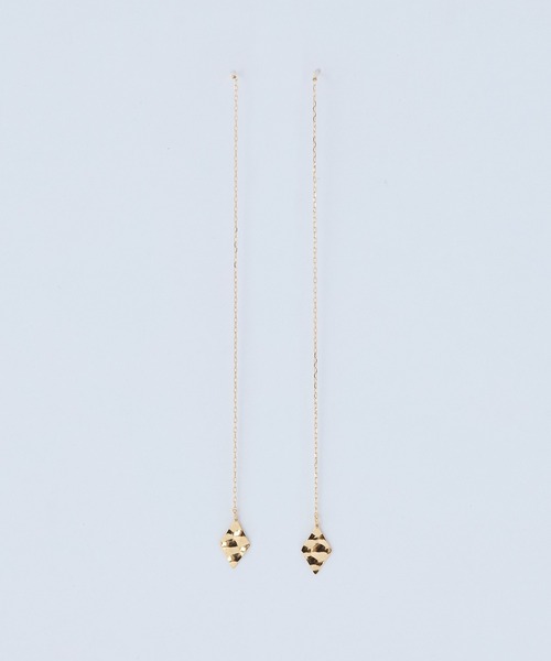 セール】【K10】ロンバスカットアメリカンピアス/BOX付き（ピアス（両