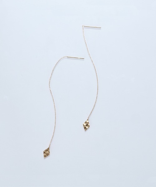 セール】【K10】ロンバスカットアメリカンピアス/BOX付き（ピアス（両