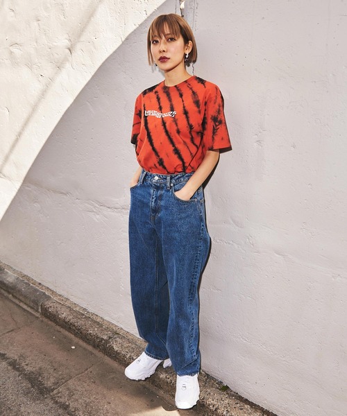 X-girl（エックスガール）の「BUTTERFLY S/S TEE（Tシャツ/カットソー・レディース・ホワイト/ブラック/オレンジ/マルチ・S/M/L/XL）」の10枚目の写真