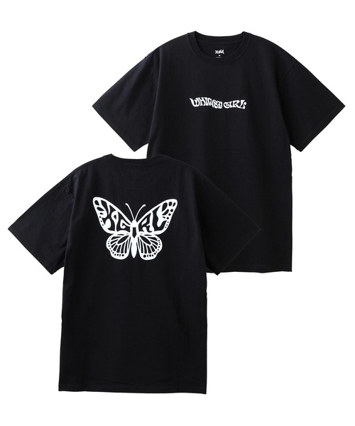 X-girl（エックスガール）の「BUTTERFLY S/S TEE（Tシャツ/カットソー・レディース・ホワイト/ブラック/オレンジ/マルチ・S/M/L/XL）」の20枚目の写真