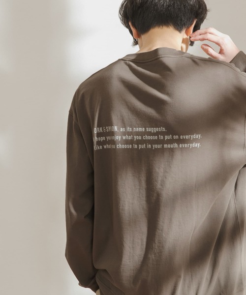 FORK&SPOON(フォークアンドスプーン)の「FORK&SPOON オーガニックコットンバックプリントTシャツ(Tシャツ/カットソー・メンズ・ホワイト/ブラウン・5/4)」の2枚目の写真