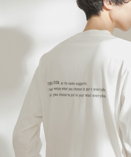 FORK&SPOON(フォークアンドスプーン)の「FORK&SPOON オーガニックコットンバックプリントTシャツ(Tシャツ/カットソー・メンズ・ホワイト/ブラウン・5/4)」の15枚目の写真