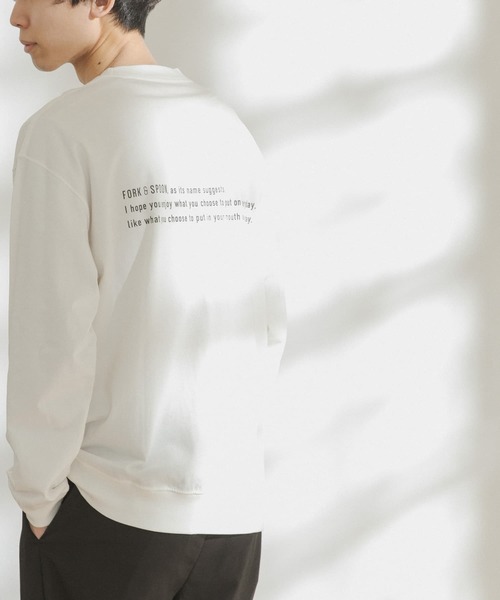 FORK&SPOON(フォークアンドスプーン)の「FORK&SPOON オーガニックコットンバックプリントTシャツ(Tシャツ/カットソー・メンズ・ホワイト/ブラウン・5/4)」の21枚目の写真