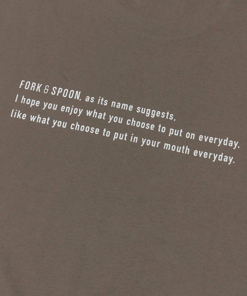 FORK&SPOON(フォークアンドスプーン)の「FORK&SPOON オーガニックコットンバックプリントTシャツ(Tシャツ/カットソー・メンズ・ホワイト/ブラウン・5/4)」の20枚目の写真