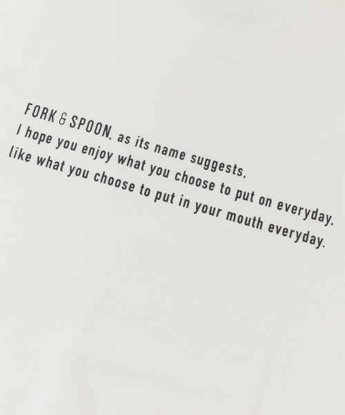 FORK&SPOON(フォークアンドスプーン)の「FORK&SPOON オーガニックコットンバックプリントTシャツ(Tシャツ/カットソー・メンズ・ホワイト/ブラウン・5/4)」の5枚目の写真