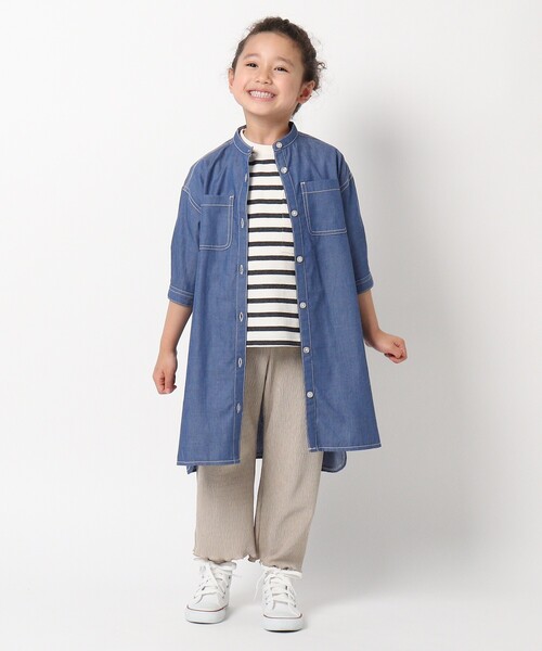 セール ママとリンクコーデ ダンガリーシャツワンピース ワンピース The Shop Tk ザ ショップ ティーケー のファッション通販 Zozotown