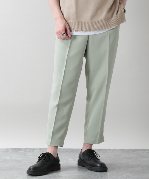 RAGEBLUE（レイジブルー）の「センタープレスタック/ライトPEテーパードスラックス/941211（スラックス・メンズ・ブラック/ベージュ/オフホワイト/グリーン系その他/ベージュ系その他2/パープル/オレンジ・MEDIUM/LARGE）」の6枚目の写真