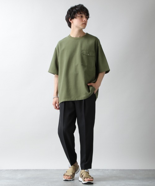 RAGEBLUE（レイジブルー）の「センタープレスタック/ライトPEテーパードスラックス/941211（スラックス・メンズ・ブラック/ベージュ/オフホワイト/グリーン系その他/ベージュ系その他2/パープル/オレンジ・MEDIUM/LARGE）」の14枚目の写真