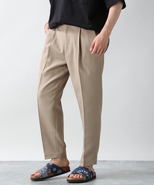 RAGEBLUE（レイジブルー）の「センタープレスタック/ライトPEテーパードスラックス/941211（スラックス・メンズ・ブラック/ベージュ/オフホワイト/グリーン系その他/ベージュ系その他2/パープル/オレンジ・MEDIUM/LARGE）」の8枚目の写真