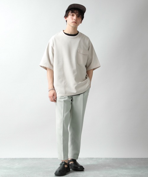 RAGEBLUE（レイジブルー）の「センタープレスタック/ライトPEテーパードスラックス/941211（スラックス・メンズ・ブラック/ベージュ/オフホワイト/グリーン系その他/ベージュ系その他2/パープル/オレンジ・MEDIUM/LARGE）」の19枚目の写真