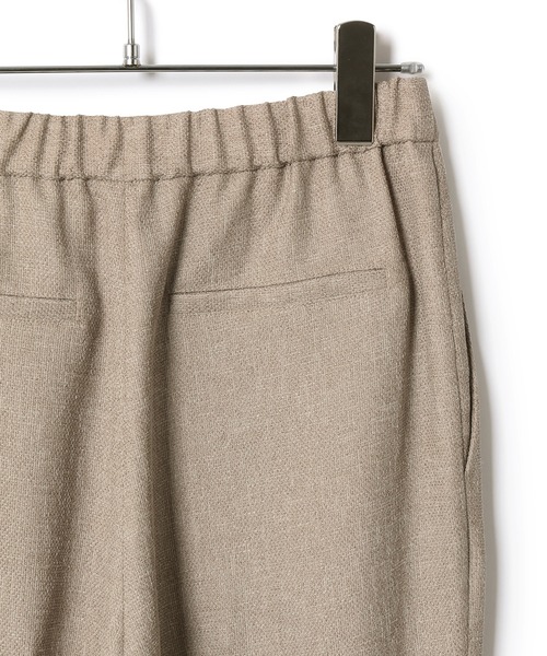 ADAM ET ROPE'（アダムエロペ）の「＜洗える＞【セットアップ対応】ダブルリネンライクイージーフレアパンツ（その他パンツ・レディース・ベージュ/イエロー系その他・38/36）」の7枚目の写真