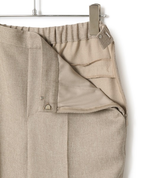 ADAM ET ROPE'（アダムエロペ）の「＜洗える＞【セットアップ対応】ダブルリネンライクイージーフレアパンツ（その他パンツ・レディース・ベージュ/イエロー系その他・38/36）」の12枚目の写真