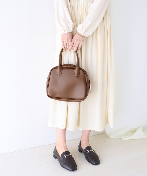 BLUEEAST（ブルーイースト）の「2WAYスクエアボストンバッグ（ボストンバッグ・レディース・ブラック/ブラウン/オフホワイト・FREE）」の22枚目の写真