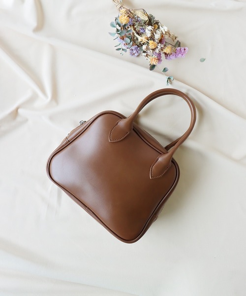 BLUEEAST（ブルーイースト）の「2WAYスクエアボストンバッグ（ボストンバッグ・レディース・ブラック/ブラウン/オフホワイト・FREE）」の6枚目の写真