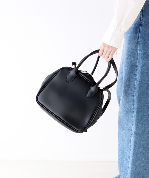 BLUEEAST（ブルーイースト）の「2WAYスクエアボストンバッグ（ボストンバッグ・レディース・ブラック/ブラウン/オフホワイト・FREE）」の9枚目の写真