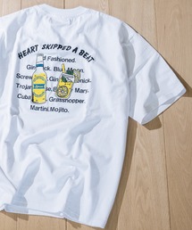 【a】16/- 天竺バック刺繍クルーネック半袖Tシャツ