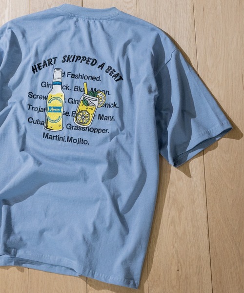 JOHN'S CLOSET（ジョンズクローゼット）の「【a】16/- 天竺バック刺繍クルーネック半袖Tシャツ（Tシャツ/カットソー・メンズ・ブラック/グリーン/ホワイト/ブルー/ベージュ/ブラウン・LARGE/MEDIUM）」の6枚目の写真