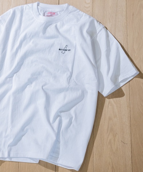 JOHN'S CLOSET（ジョンズクローゼット）の「【a】16/- 天竺バック刺繍クルーネック半袖Tシャツ（Tシャツ/カットソー・メンズ・ブラック/グリーン/ホワイト/ブルー/ベージュ/ブラウン・LARGE/MEDIUM）」の10枚目の写真