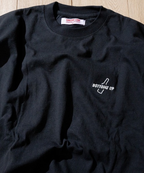 JOHN'S CLOSET（ジョンズクローゼット）の「【a】16/- 天竺バック刺繍クルーネック半袖Tシャツ（Tシャツ/カットソー・メンズ・ブラック/グリーン/ホワイト/ブルー/ベージュ/ブラウン・LARGE/MEDIUM）」の8枚目の写真