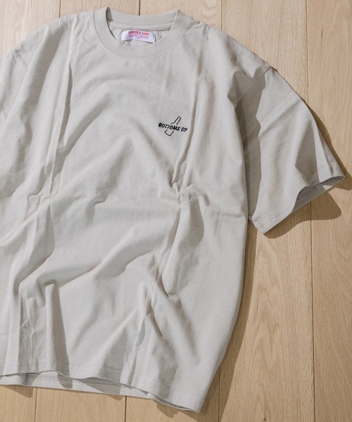 JOHN'S CLOSET（ジョンズクローゼット）の「【a】16/- 天竺バック刺繍クルーネック半袖Tシャツ（Tシャツ/カットソー・メンズ・ブラック/グリーン/ホワイト/ブルー/ベージュ/ブラウン・LARGE/MEDIUM）」の13枚目の写真