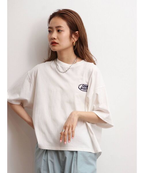 Ungrid（アングリッド）の「フロッキーロゴショートTee（Tシャツ/カットソー・レディース・ネイビー/レッド/オフホワイト・FREE）」の21枚目の写真