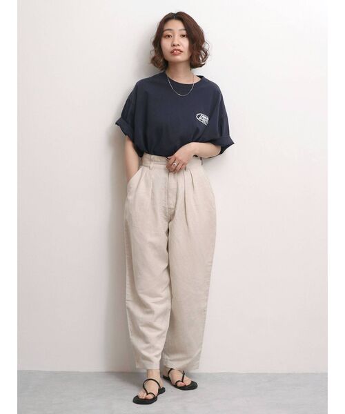 Ungrid（アングリッド）の「フロッキーロゴショートTee（Tシャツ/カットソー・レディース・ネイビー/レッド/オフホワイト・FREE）」の6枚目の写真