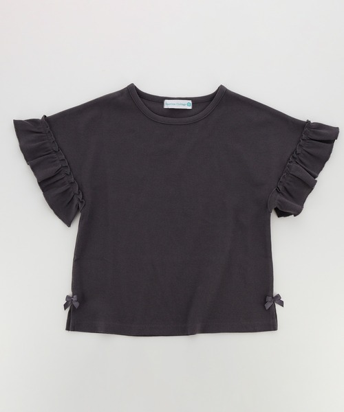 Catherine Cottage(キャサリンコテージ)の「フリル袖リブTシャツ(Tシャツ/カットソー・キッズ・サックスブルー/コーラルピンク/ミント/チャコールグレー/ライラック/ベージュ/スモークピンク/ライラック系1/アイボリー・110/130/150/100/120/140)」の16枚目の写真