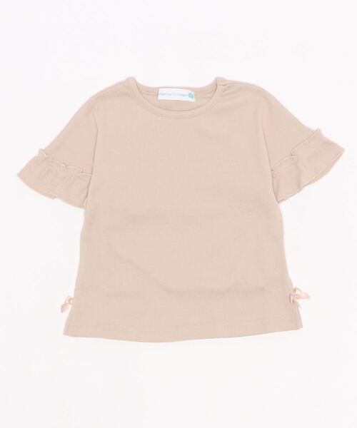Catherine Cottage(キャサリンコテージ)の「フリル袖リブTシャツ(Tシャツ/カットソー・キッズ・サックスブルー/コーラルピンク/ミント/チャコールグレー/ライラック/ベージュ/スモークピンク/ライラック系1/アイボリー・110/130/150/100/120/140)」の10枚目の写真