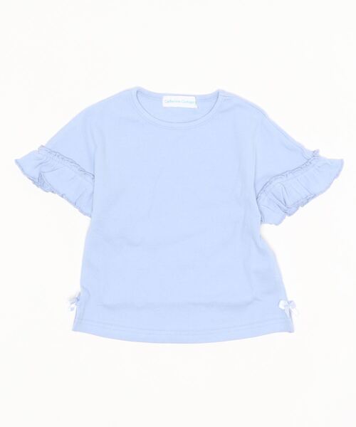 Catherine Cottage(キャサリンコテージ)の「フリル袖リブTシャツ(Tシャツ/カットソー・キッズ・サックスブルー/コーラルピンク/ミント/チャコールグレー/ライラック/ベージュ/スモークピンク/ライラック系1/アイボリー・110/130/150/100/120/140)」の11枚目の写真