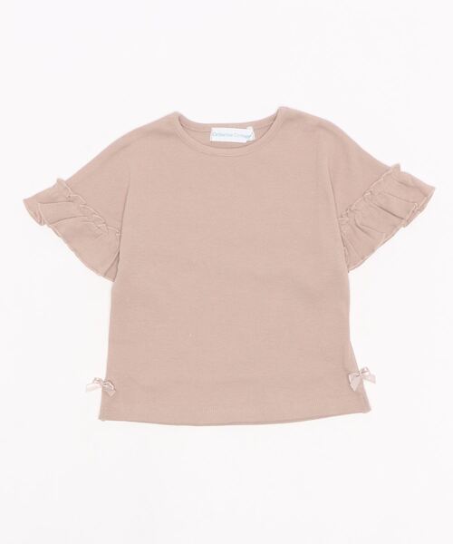 Catherine Cottage(キャサリンコテージ)の「フリル袖リブTシャツ(Tシャツ/カットソー・キッズ・サックスブルー/コーラルピンク/ミント/チャコールグレー/ライラック/ベージュ/スモークピンク/ライラック系1/アイボリー・110/130/150/100/120/140)」の12枚目の写真