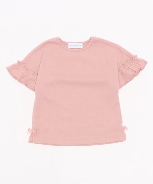 Catherine Cottage(キャサリンコテージ)の「フリル袖リブTシャツ(Tシャツ/カットソー・キッズ・サックスブルー/コーラルピンク/ミント/チャコールグレー/ライラック/ベージュ/スモークピンク/ライラック系1/アイボリー・110/130/150/100/120/140)」の13枚目の写真