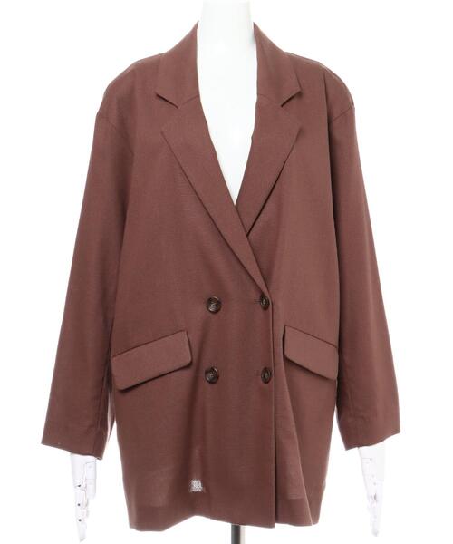 INGNI（イング）の「SETUP対応Wテーラージャケット（テーラードジャケット・レディース・ライトベージュ/ブラウン/ライトカーキ・M）」の4枚目の写真