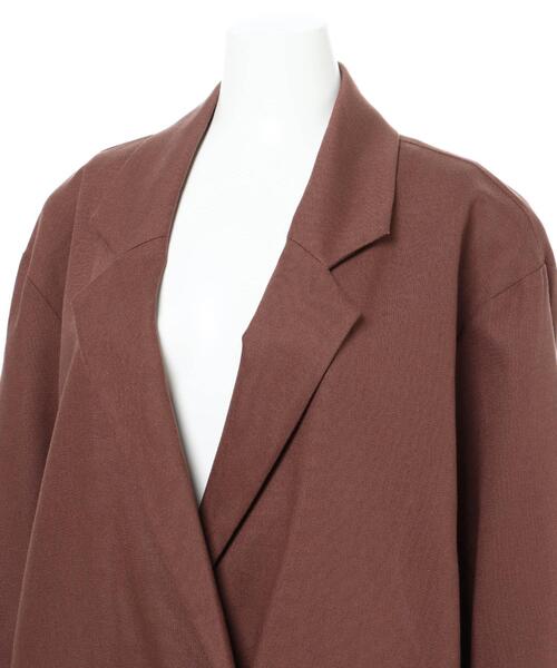 INGNI（イング）の「SETUP対応Wテーラージャケット（テーラードジャケット・レディース・ライトベージュ/ブラウン/ライトカーキ・M）」の8枚目の写真