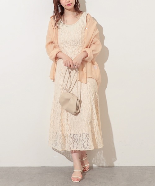 natural couture（ナチュラルクチュール）の「スクエア釦シアーシャツ（シャツ/ブラウス・レディース・オフホワイト/ベージュ/サックスブルー/ピンク/オレンジ・FREE）」の11枚目の写真
