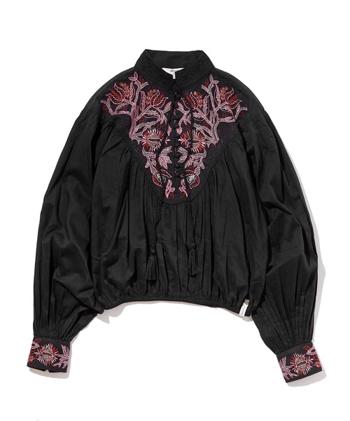 One Tea spoon(ワンティースプーン)の「ONE TEA SPOON EMBROIDERED GYPSY ROAMER TOP (ワンティースプーン )(ブラック)(24245)(シャツ/ブラウス・レディース・ブラック・S)」の5枚目の写真