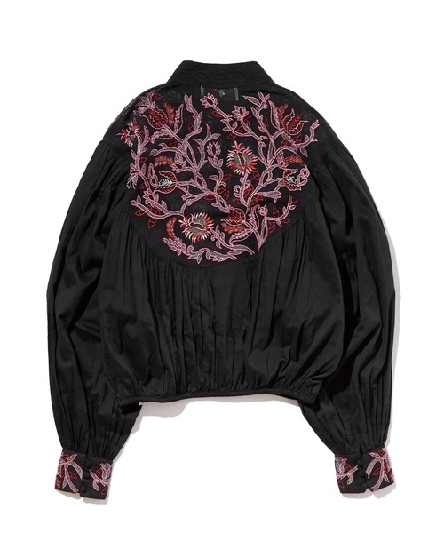 One Tea spoon(ワンティースプーン)の「ONE TEA SPOON EMBROIDERED GYPSY ROAMER TOP (ワンティースプーン )(ブラック)(24245)(シャツ/ブラウス・レディース・ブラック・S)」の6枚目の写真