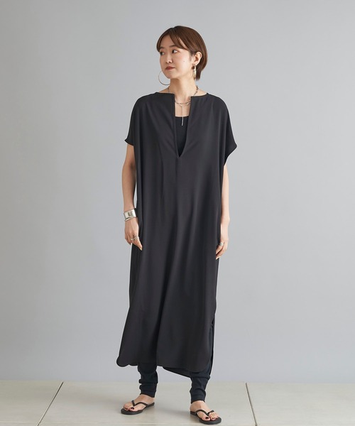 DouDou(ドゥドゥ)の「【WEB限定】カフタンフレンチワンピース(ワンピース・レディース・ブラック/アイボリー・FREE)」の6枚目の写真