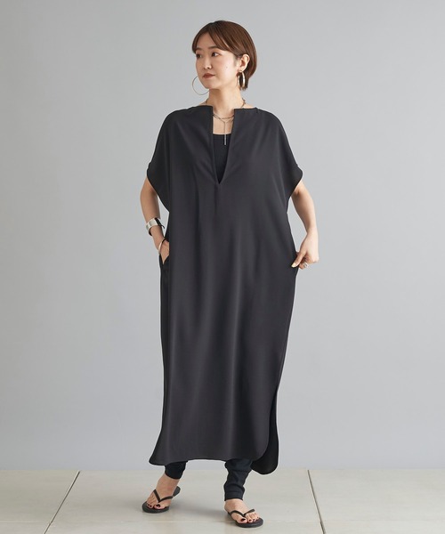 DouDou(ドゥドゥ)の「【WEB限定】カフタンフレンチワンピース(ワンピース・レディース・ブラック/アイボリー・FREE)」の16枚目の写真